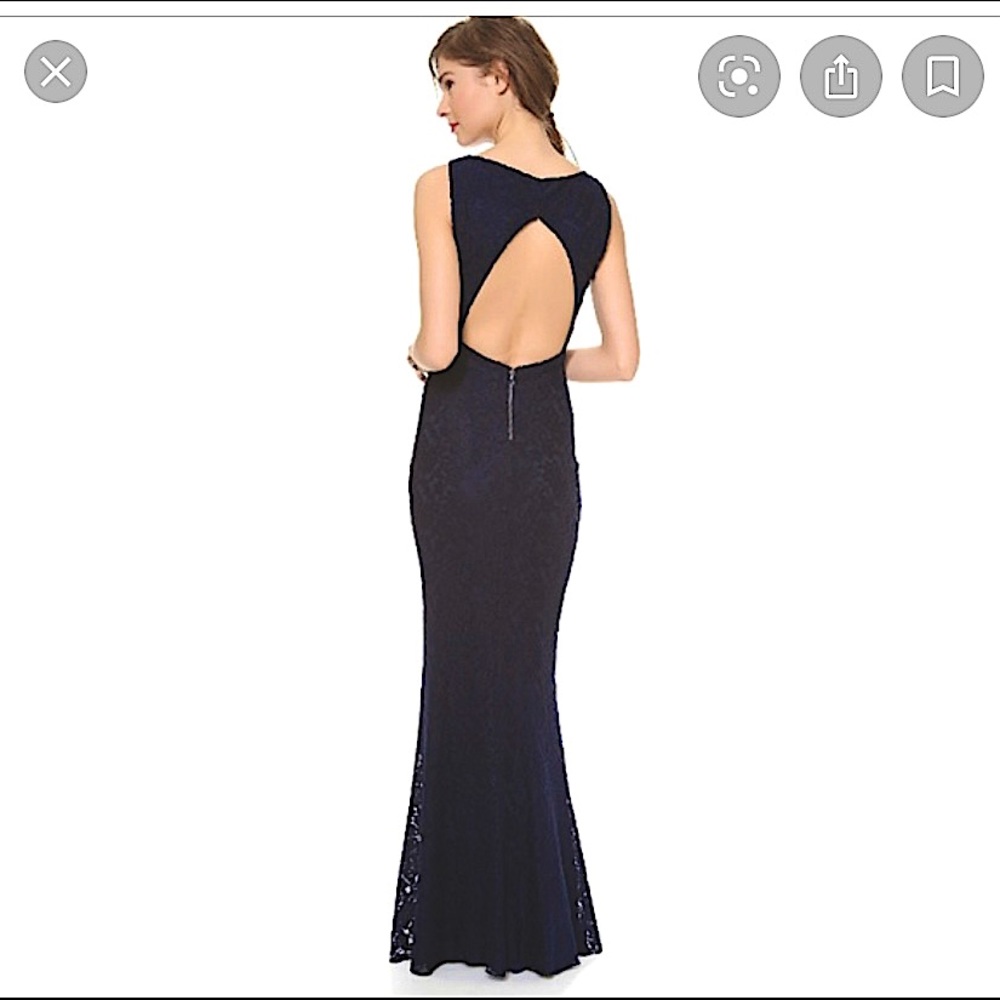 Alice & Olivia Open back lace gown